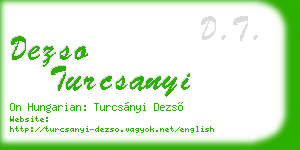 dezso turcsanyi business card